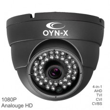 OYN-X '4 in 1' TVI AHD Eyeball Camera 1080P Full HD  (Up To 30m IR - 3.6mm Fixed Lens) - Grey